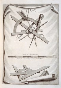 Ferramentas de arquitectos e agrimensores, um trompe l&39;oeuil de Michael van der Gucht
